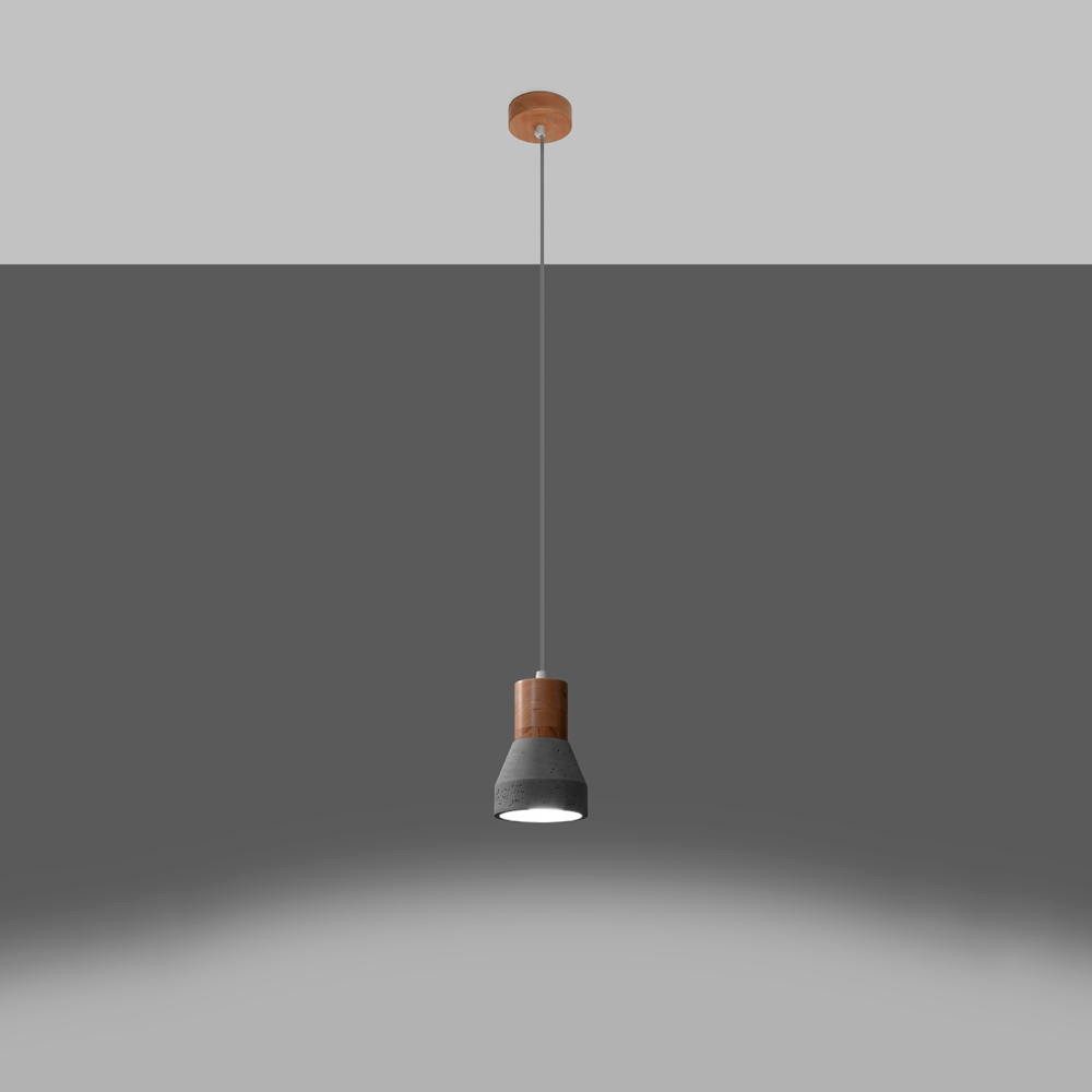 famlights Pendelleuchte famlights, Pendelleuchte Pixie in Grau und Natur-hell E27