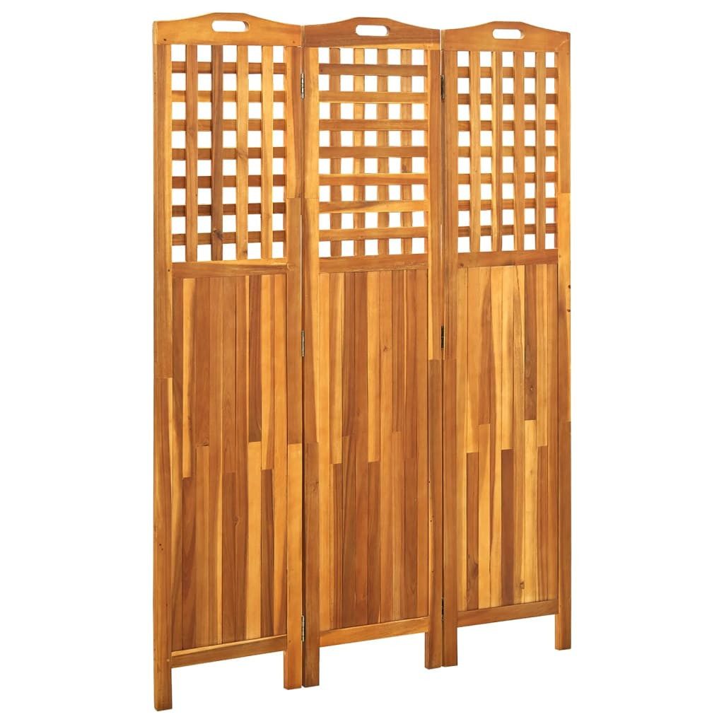 vidaXL Raumteiler 3-teiliger Raumteiler 121x2x170 cm Massivholz, 1-tlg.
