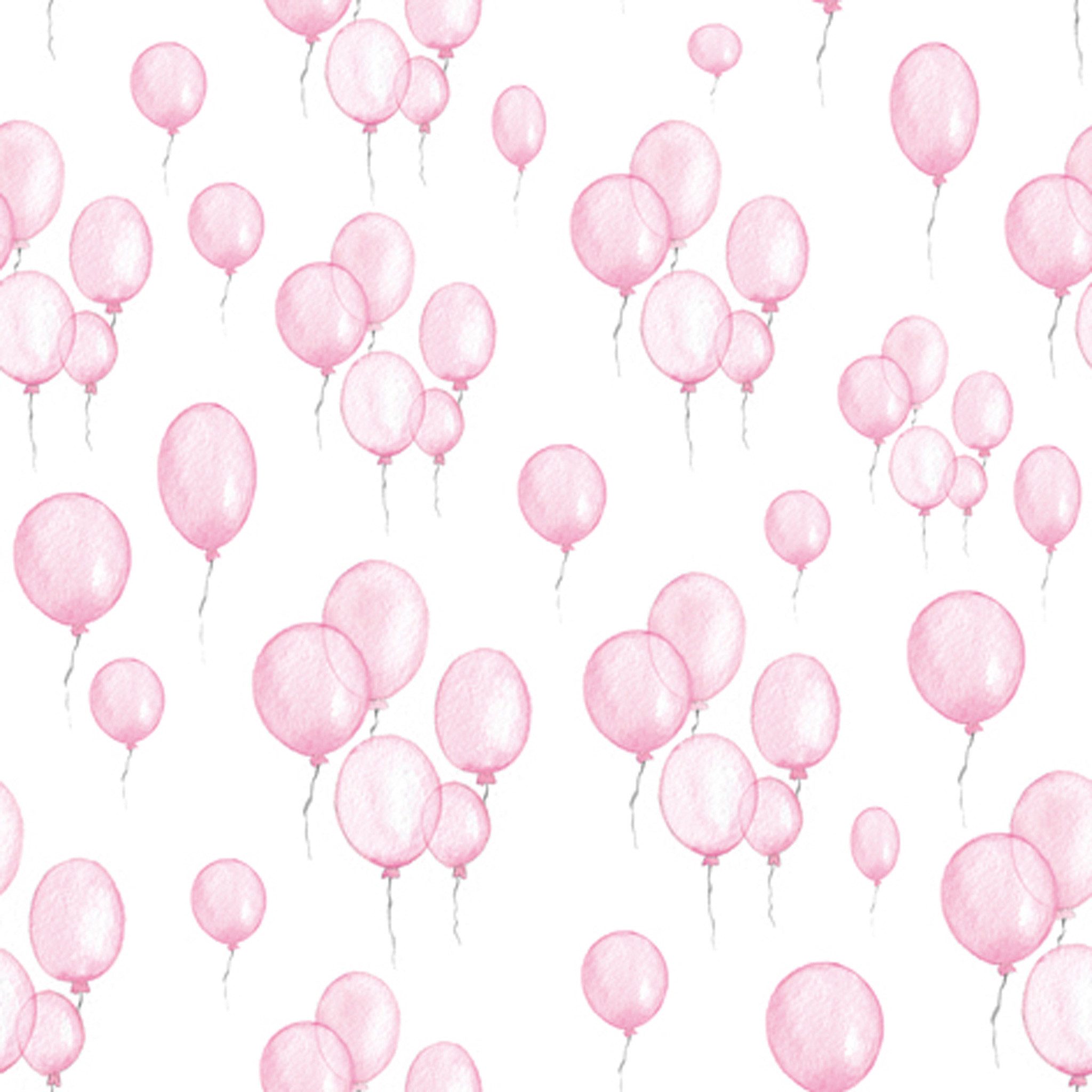 ti-flair Papierserviette, Servietten Papier 33x33cm 3-lagig Luftballons 20 Stück Hellrosa