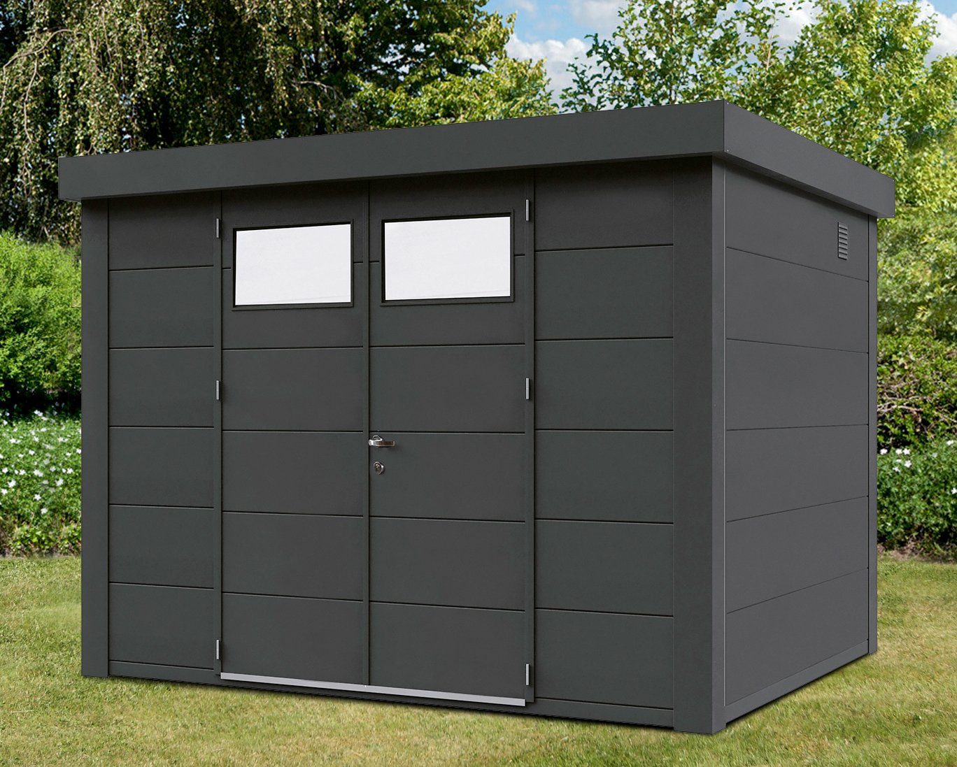 Wolff Gerätehaus Eleganto 3024, BxT 318x258 cm, Metall, Modulares