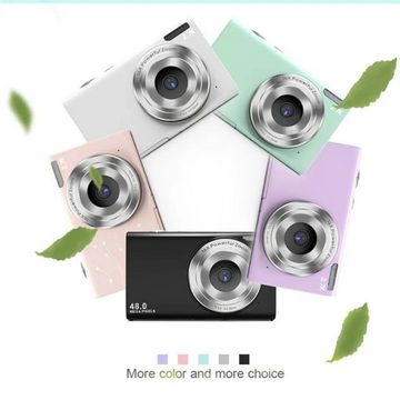 HIYORI HD-Digitalkamera für Kinder - Stoßfestes Design Kompaktkamera (mit 16x Zoom und Webcam-Funktion, 48MP, 2.7K)