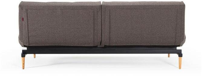 INNOVATION LIVING ™ Schlafsofa Splitback, Rückenlehnen einzeln verstellbar, komfortabel mit Federkern, mit hellen Styletto Beinen, in skandinavischen Design