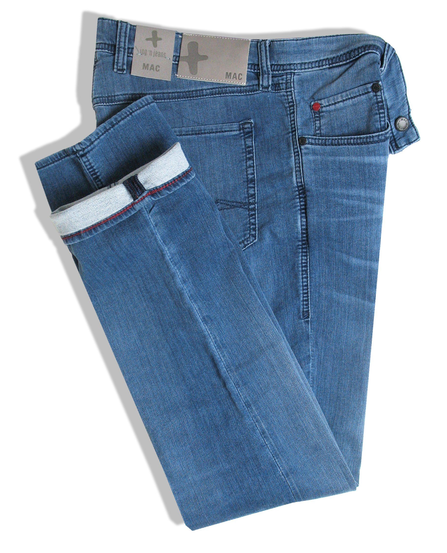 Denim Sweat MAC Jog'n Stone 0994L Light 5-Pocket-Jeans Jeans Blue Used