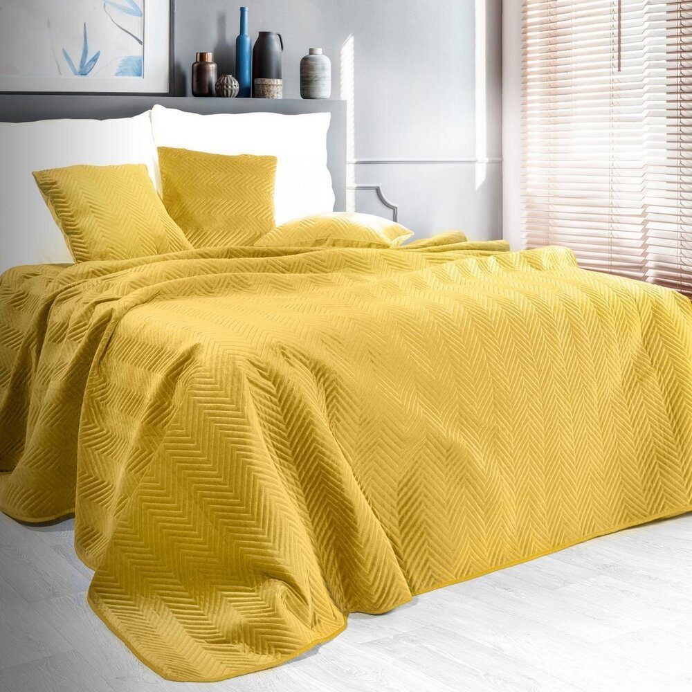 Eurofirany Bettüberwurf SOFIA, Elegante Tagesdecke Velvet günstig online kaufen