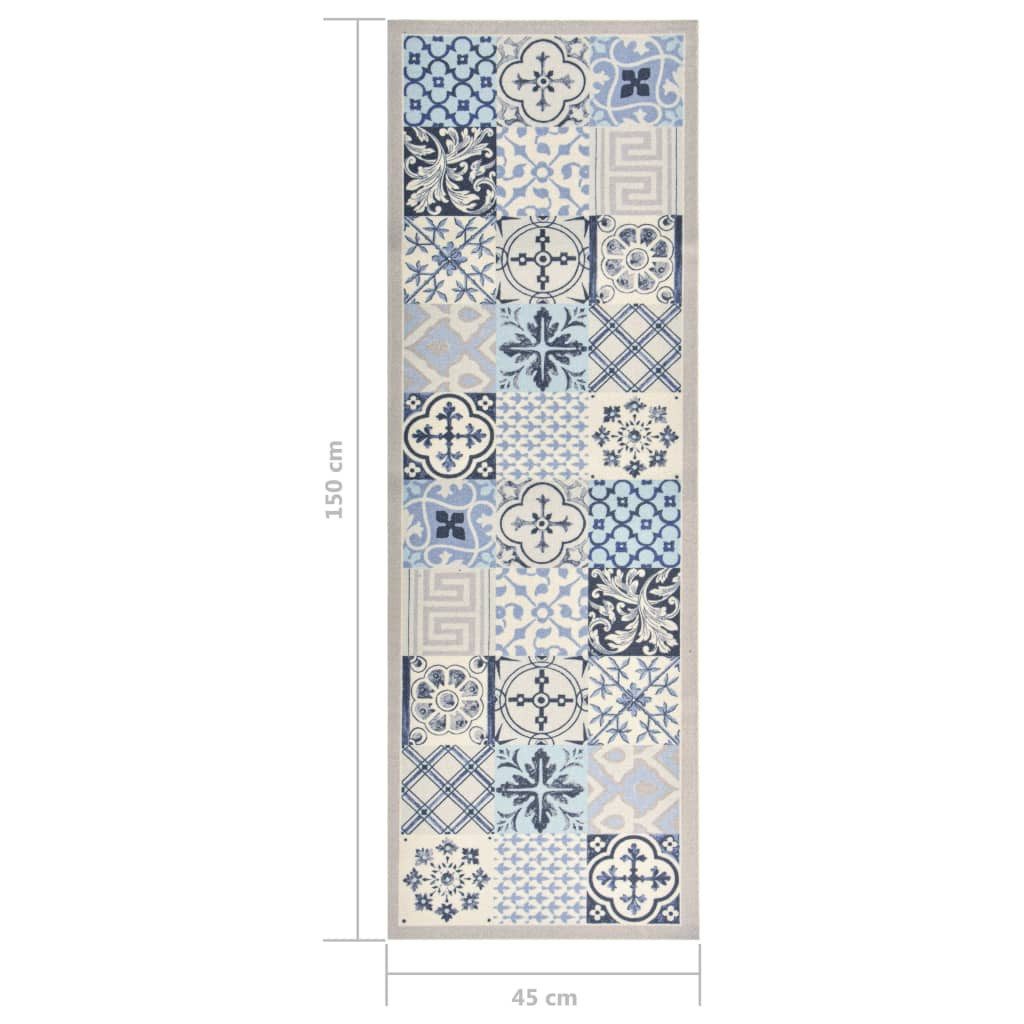 vidaXL Fußmatte 45 x 150 cm Türmatte Fußmatte Küchenbodenmatte Waschbar Mosaik 45x150, Rechteck, Höhe: 0 mm