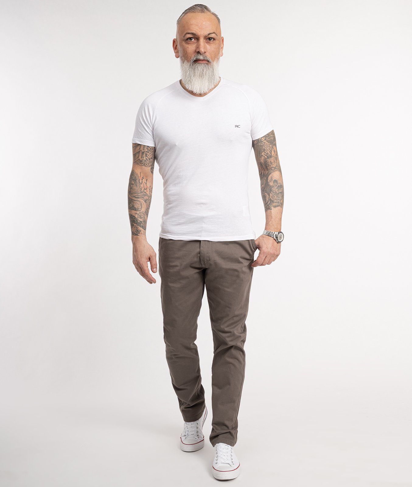 Indumentum Chinohose Herren Regular Fit Chinohose IR-506 auch in Größen Größen erhältlich, mit elastischem Bund