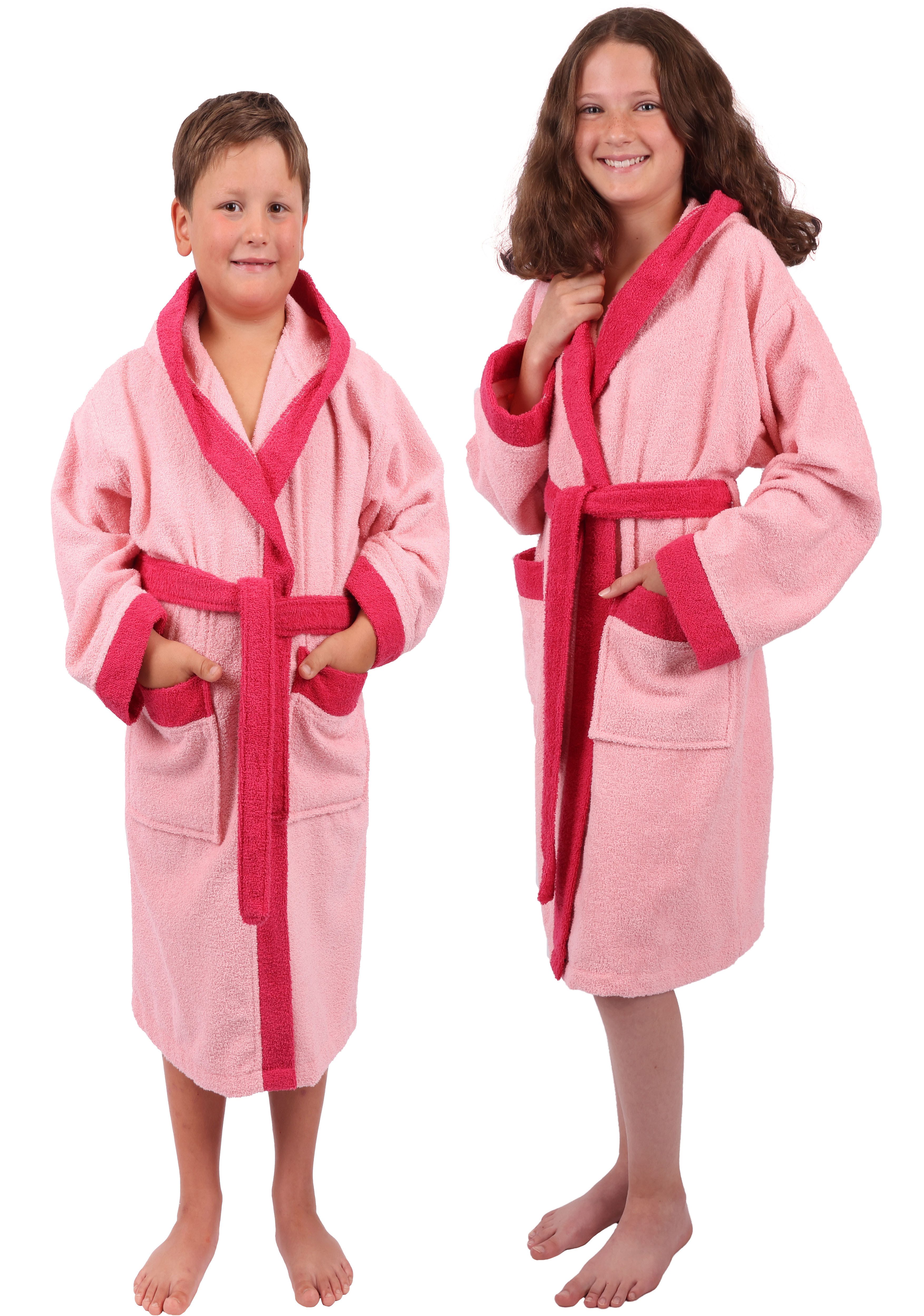 Betz Kinderbademantel Betz Kinderbademantel mit Kapuze DOVER, wadenlang, Baumwolle, Kapuze