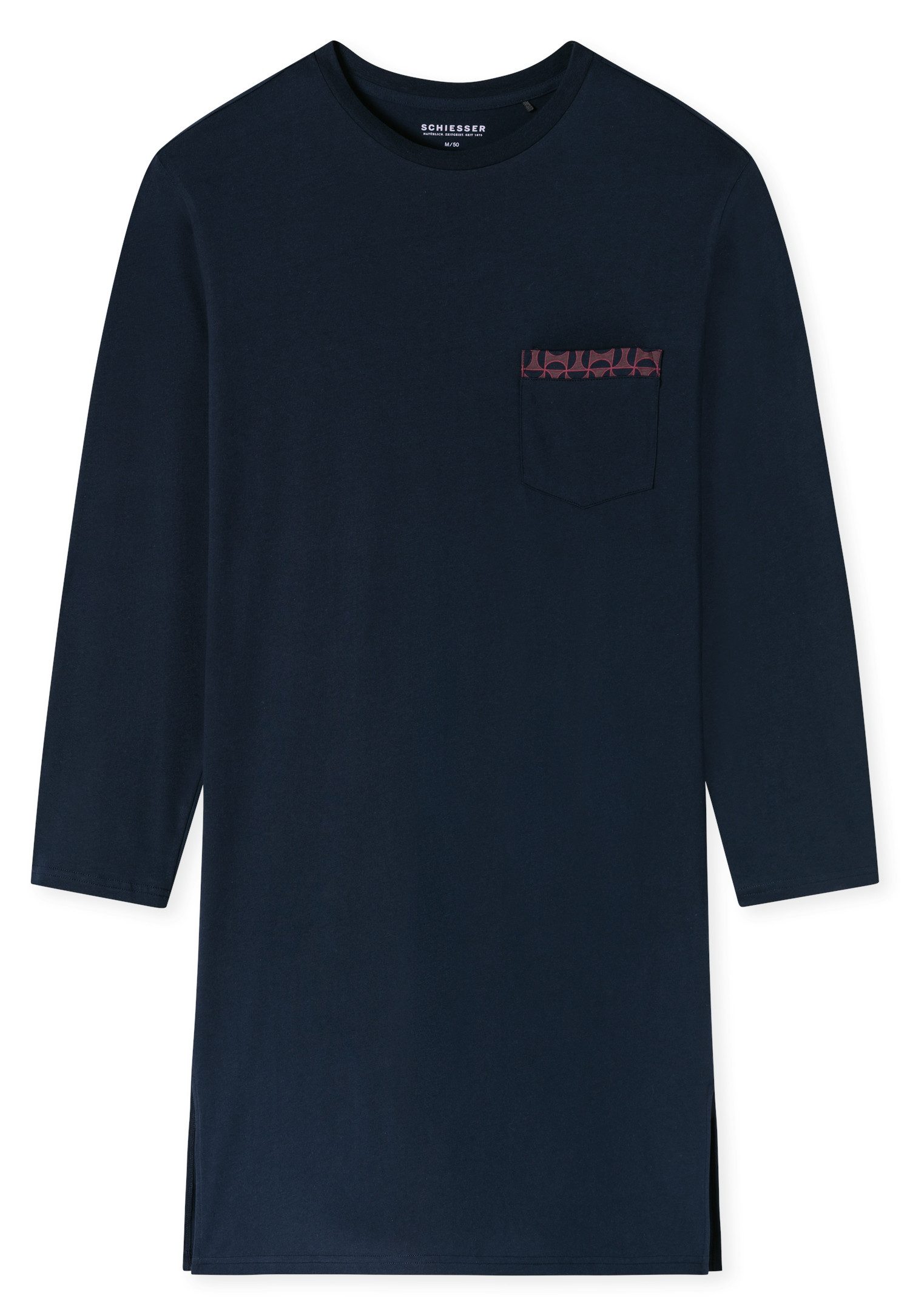 Schiesser Nachthemd Comfort Nightwear seitliche Schlitze, weich, Langarm, S günstig online kaufen