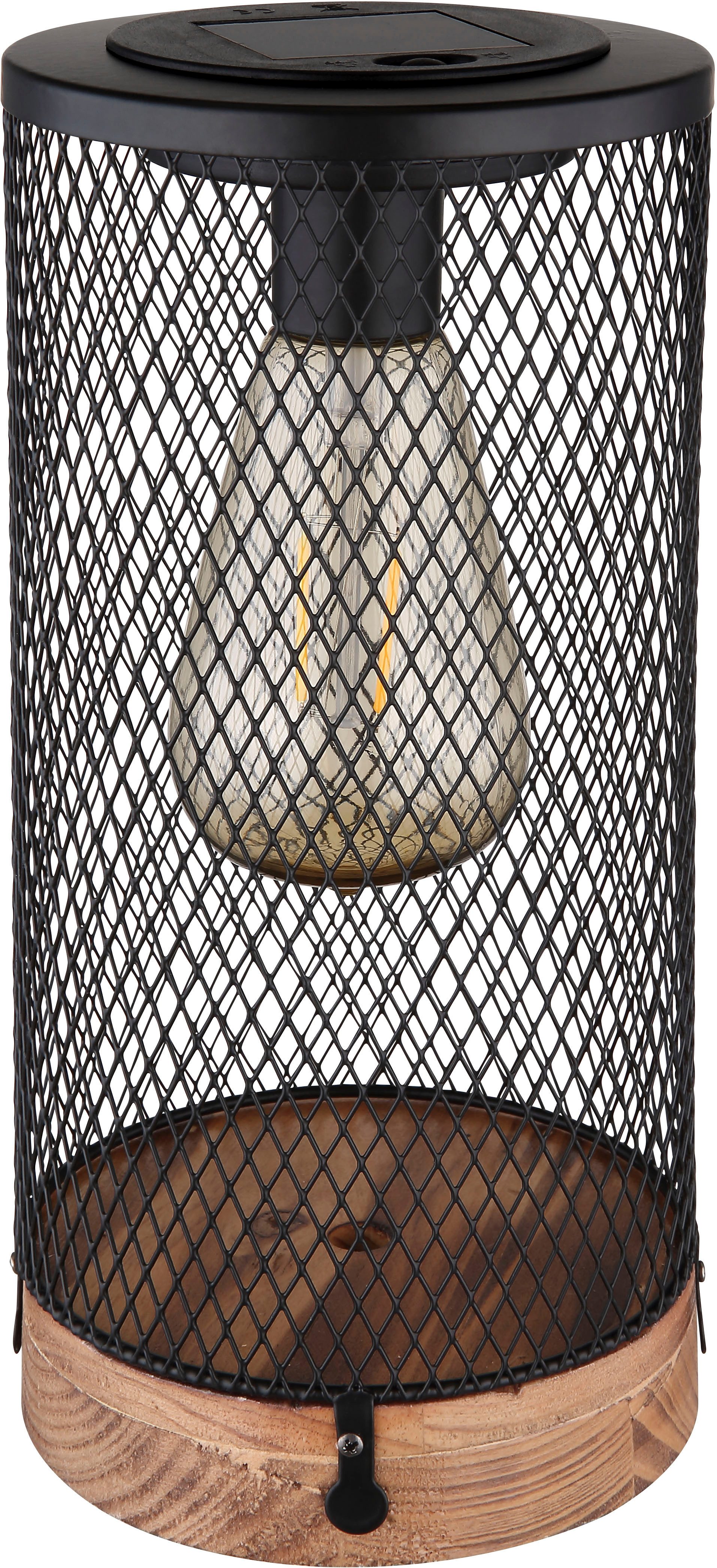 GLOBO LIGHTING LED Solarleuchte SOLARLEUCHTE HOLZ günstig online kaufen