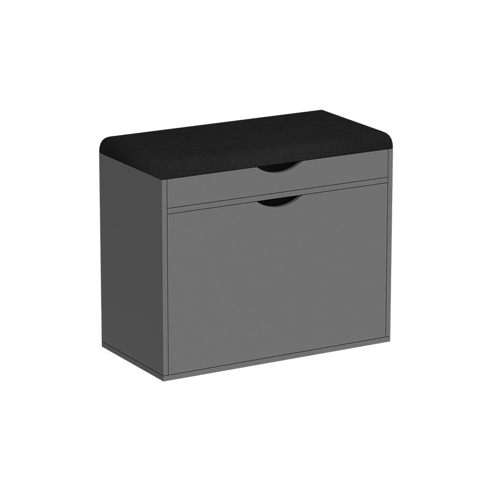Vicco Schuhbank Schufy, Anthrazit/Schwarz, 60 x 51 cm mit 2 Fächern (1-St)