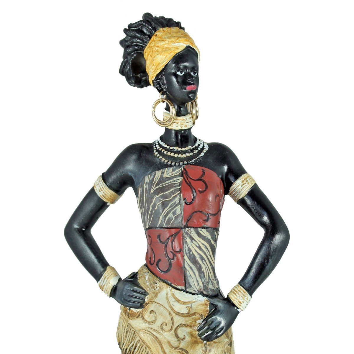 in Afrika Deko bunten Figur Afrikafigur Frau colourliving Kleid Dekofiguren, einem Afrikanische handbemalt