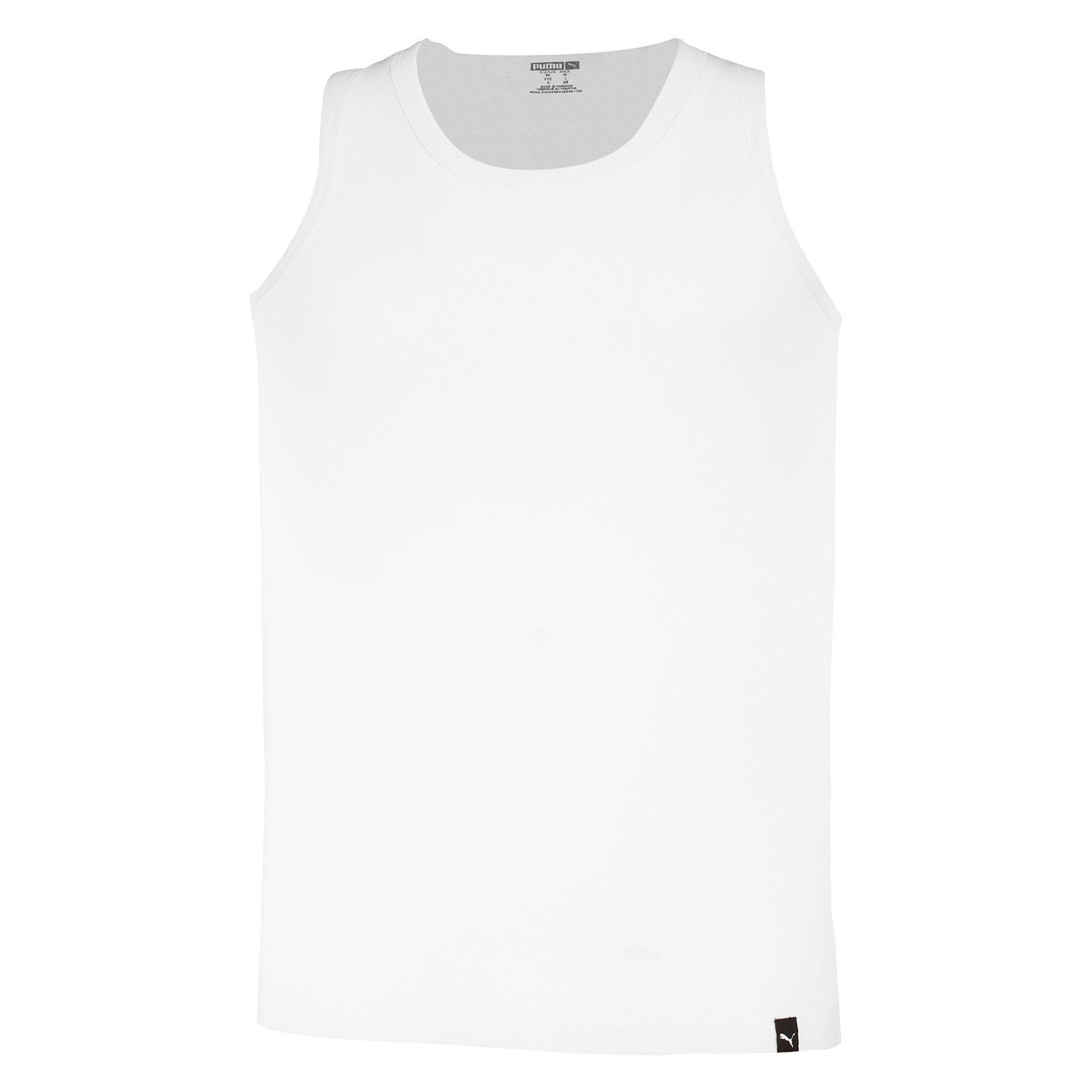 PUMA Unterhemd Tank Tops Pure Cotton Regular Fit (4-St) mit Feinripp-Struktur