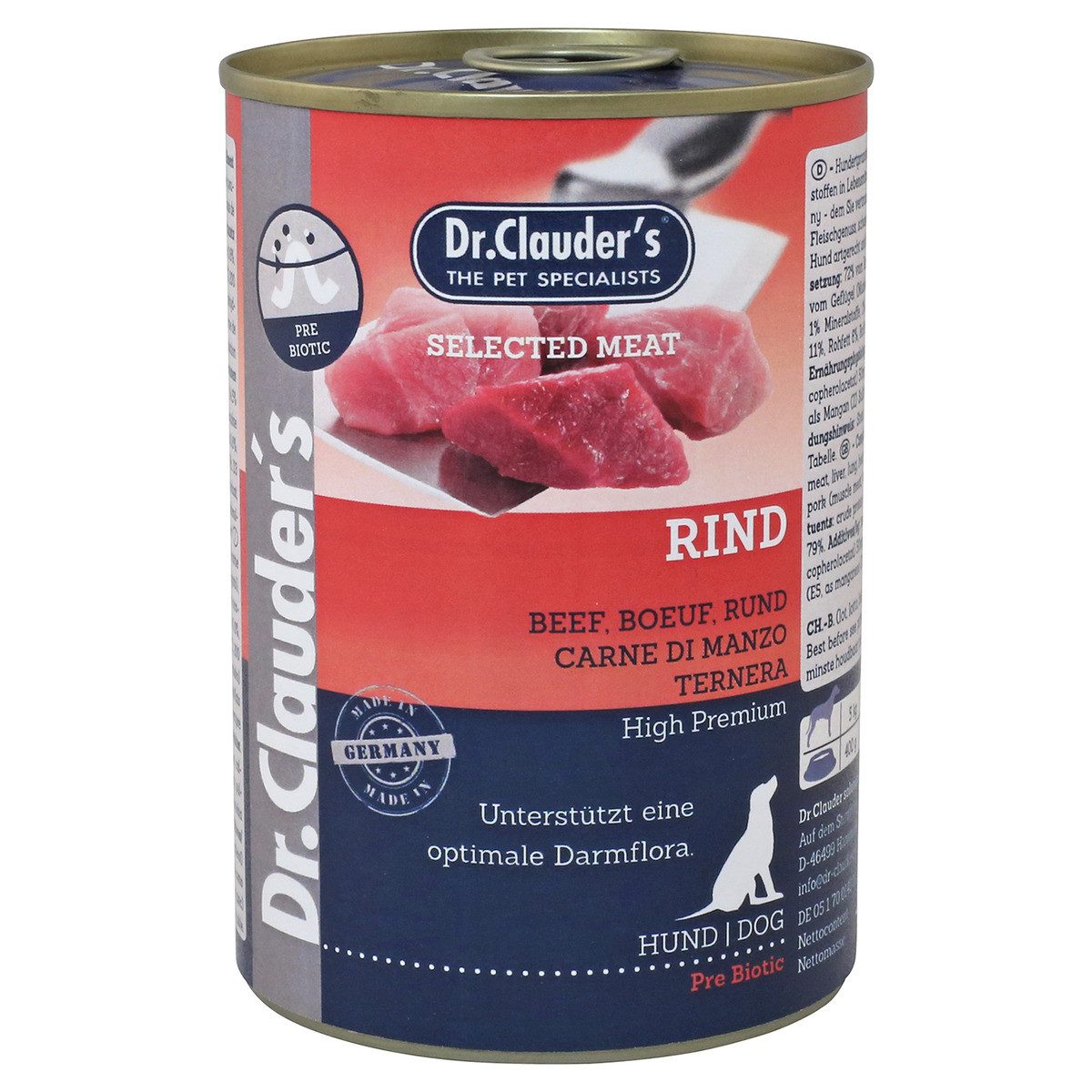 Dr. Clauder's Selected Meat mit Rind 400 g - 6 Stück