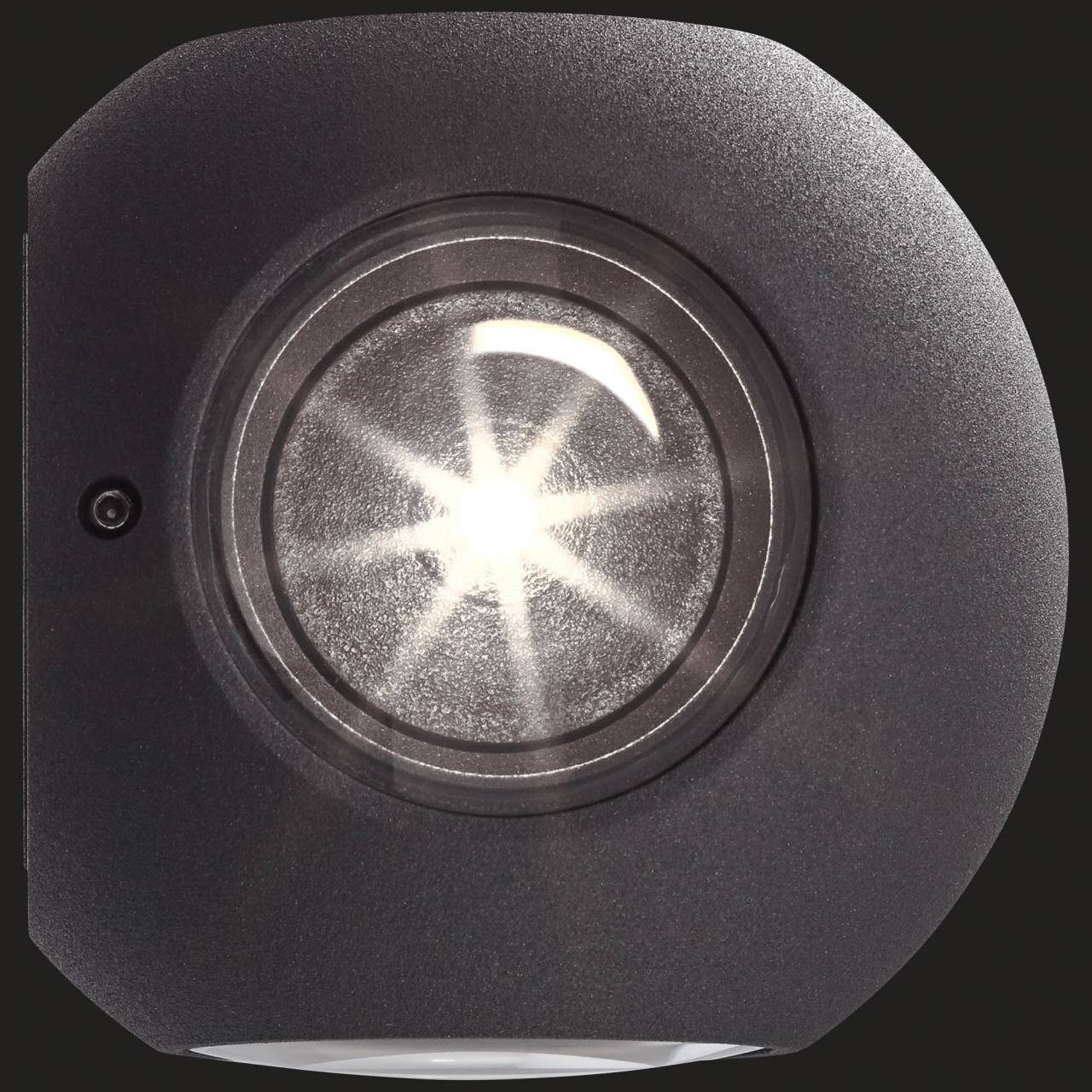 AEG LED Außen-Wandleuchte Gus, LED Warmweiß, 3 Alu-Druckguss/Glas, Ø cm, 720 10 fest x 4 IP54, anthrazit W, lm, integriert