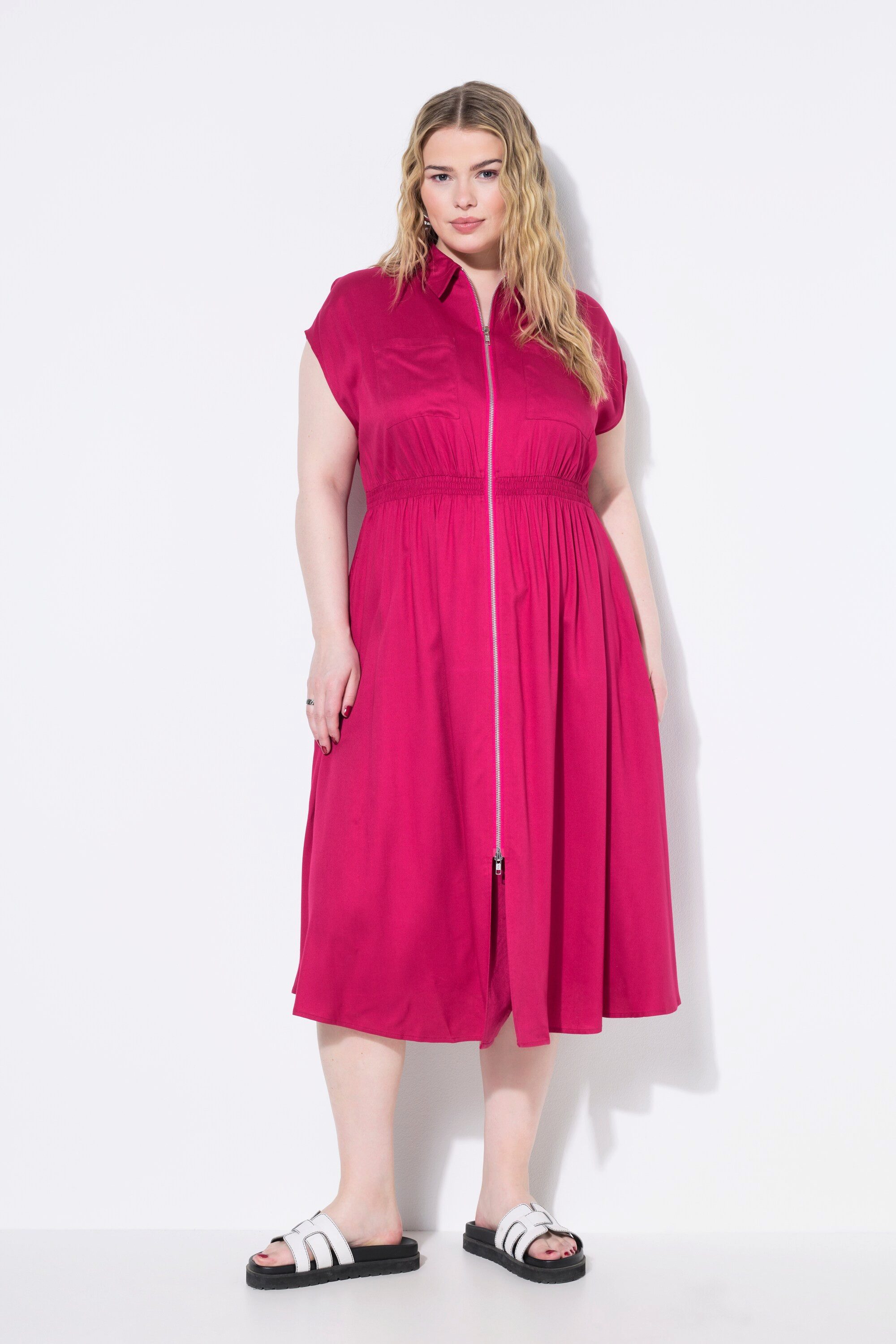 Midikleid Maxikleid A-Line Zipper