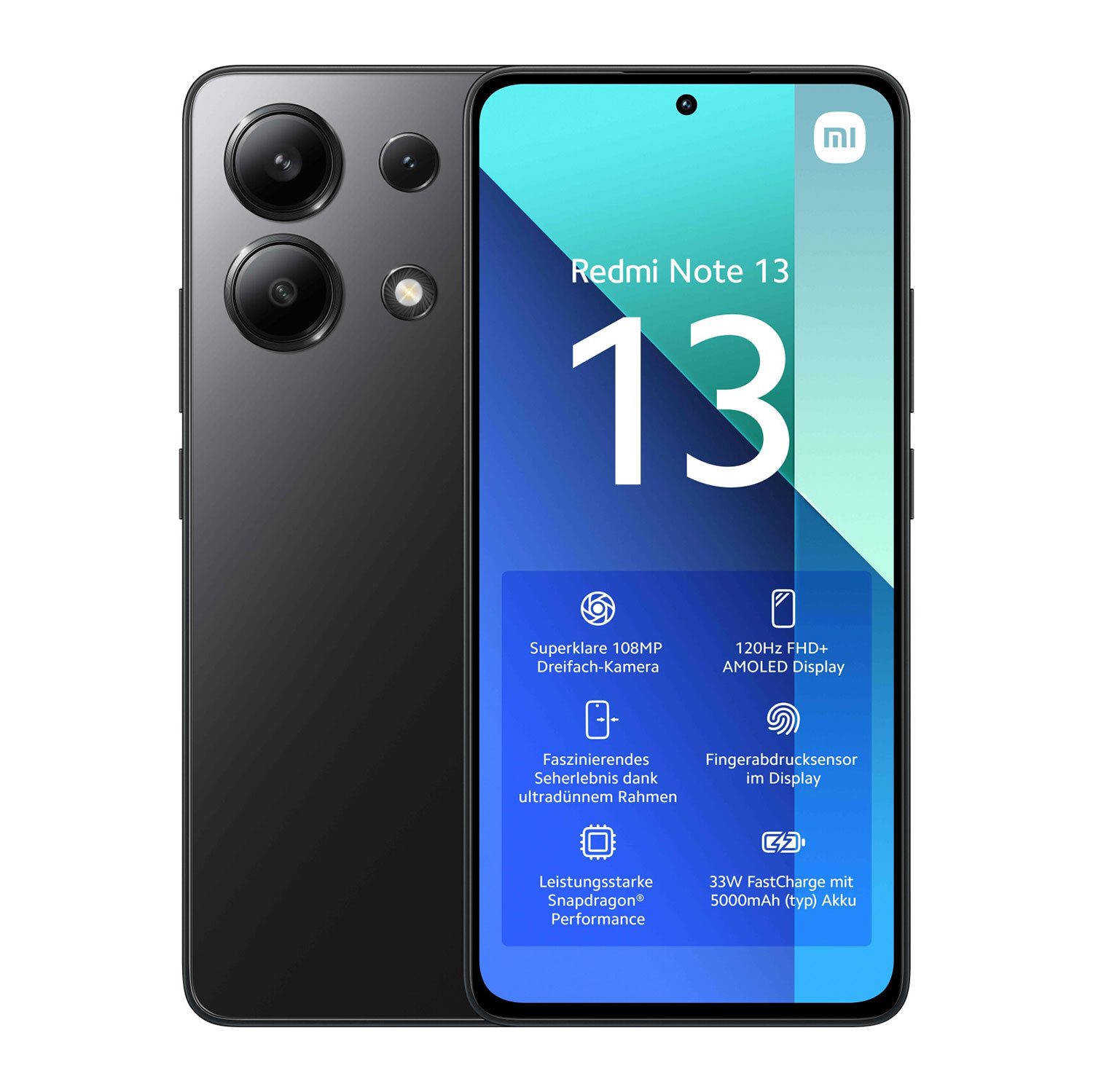 Xiaomi Redmi Note 13 Smartphone (16.94 cm/6.67 Zoll, 256 GB Speicherplatz, 108 MP Kamera)