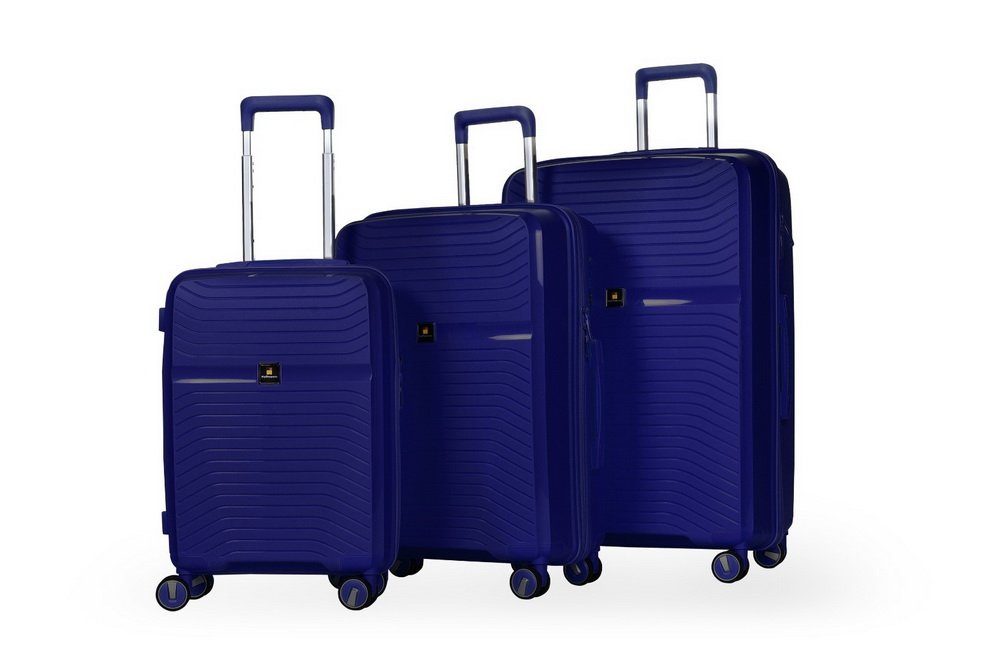 Hoffmanns Kofferset 3-tlg. Koffer-Set POLYPROPYLENE Modell: DAISY, leise Doppelrollen Teleskopgriff