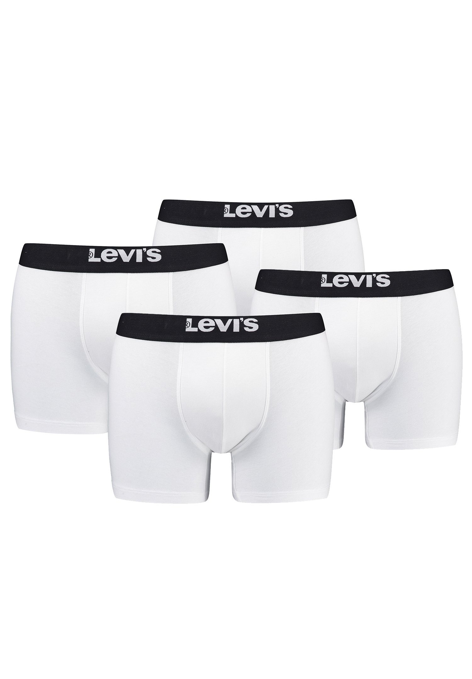 Levi's® Boxershorts MEN SOLID BASIC BOXER BRIEF ORGANIC CO 4er Pack (Set, 4-St., 4er-Pack) White / Black