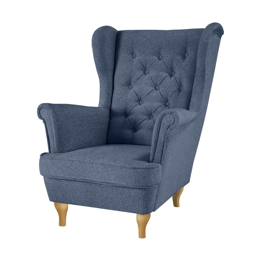 Beautysofa Ohrensessel Sessel FALCO Chesterfield Wohnzimmersessel günstig online kaufen