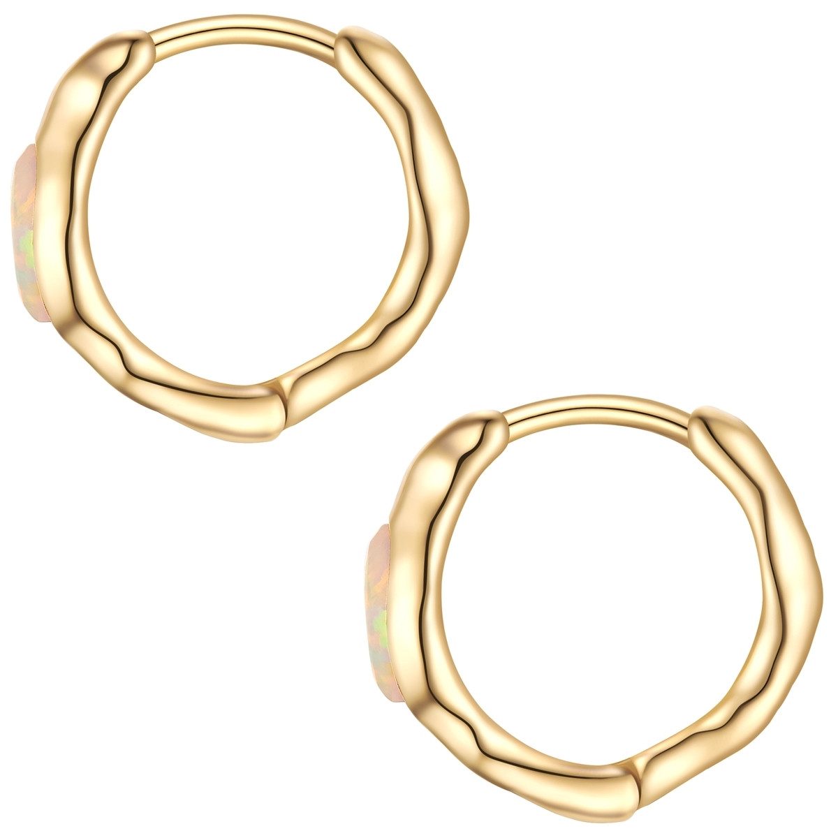 Glanzstücke München Paar Creolen gelbgold, mit Opal günstig online kaufen