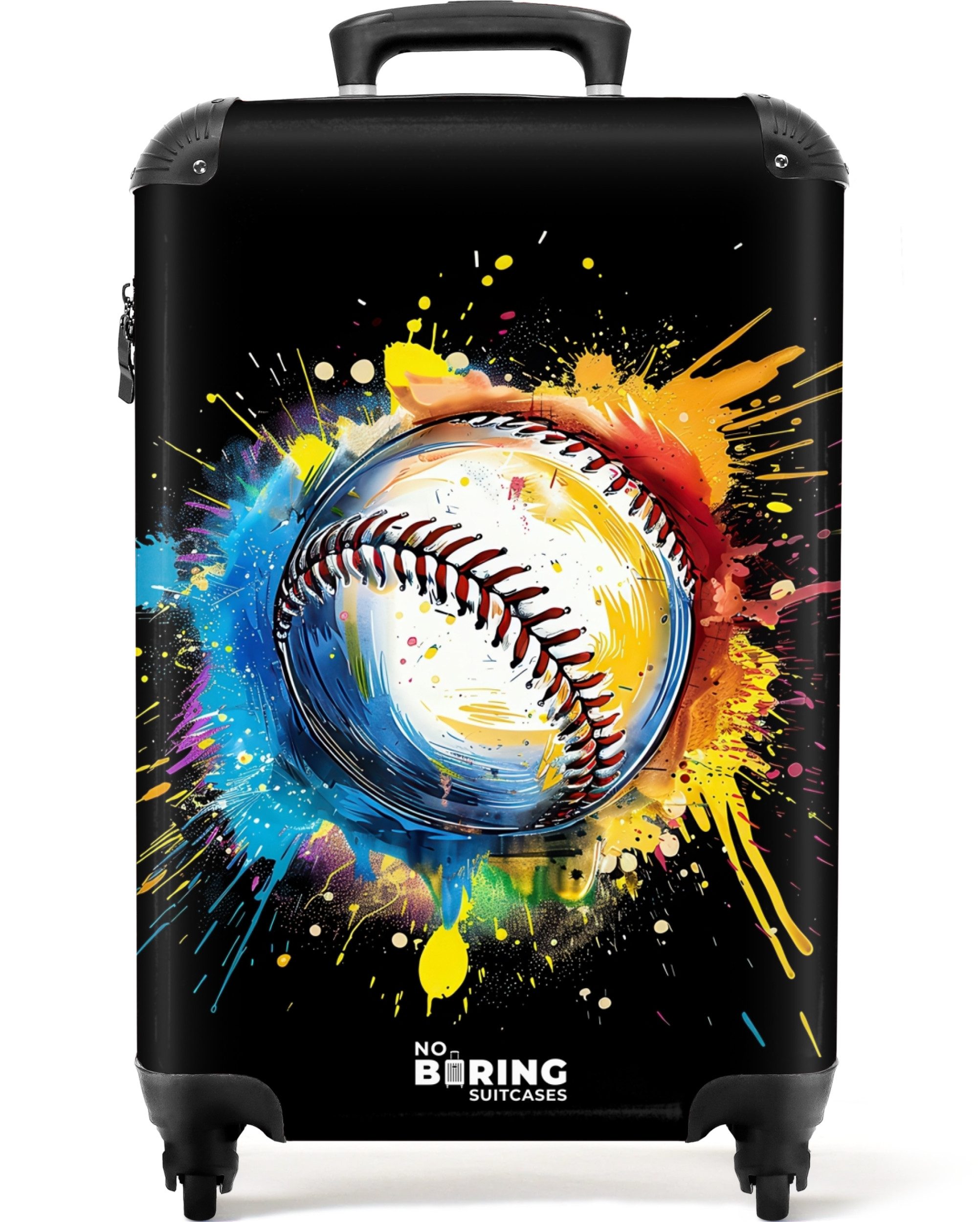 NoBoringSuitcases.com© Hartschalen-Trolley Baseball mit Graffiti 55x35x20cm günstig online kaufen