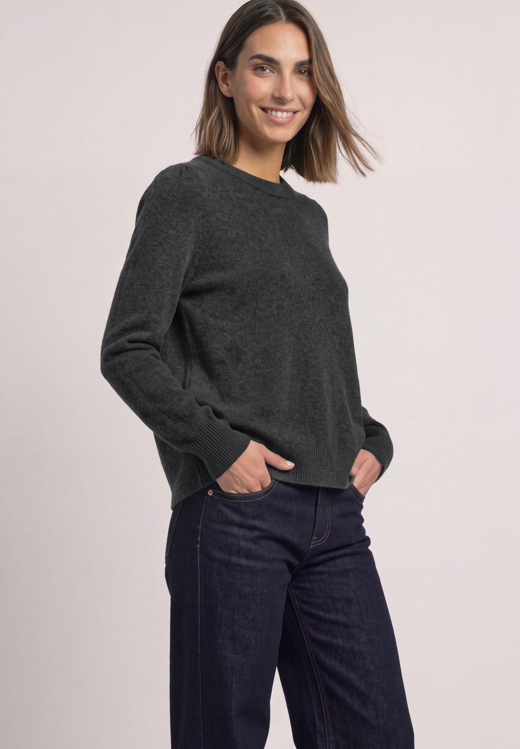 STREET ONE Strickpullover in Unifarbe