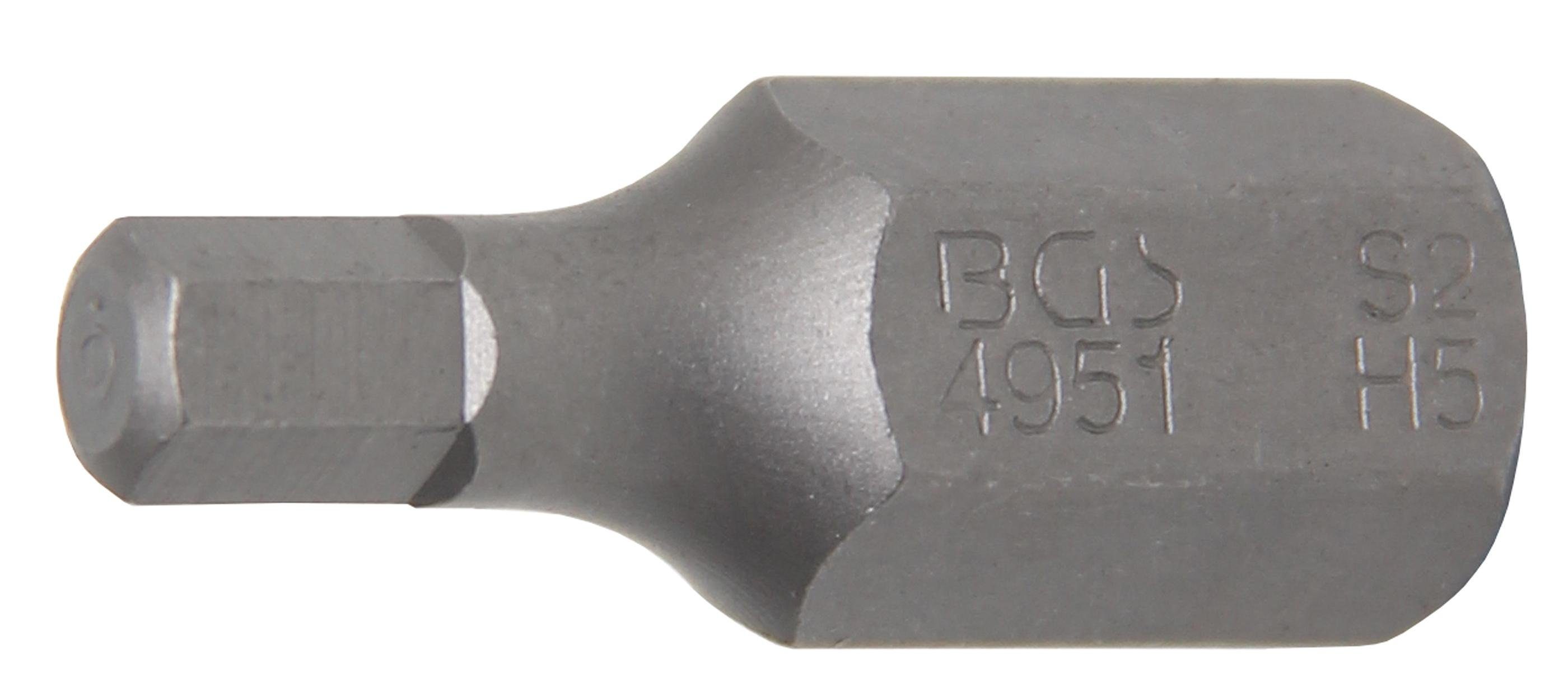 BGS technic Sechskant-Bit Bit, Antrieb Außensechskant 10 mm (3/8), Innensechskant 5 mm