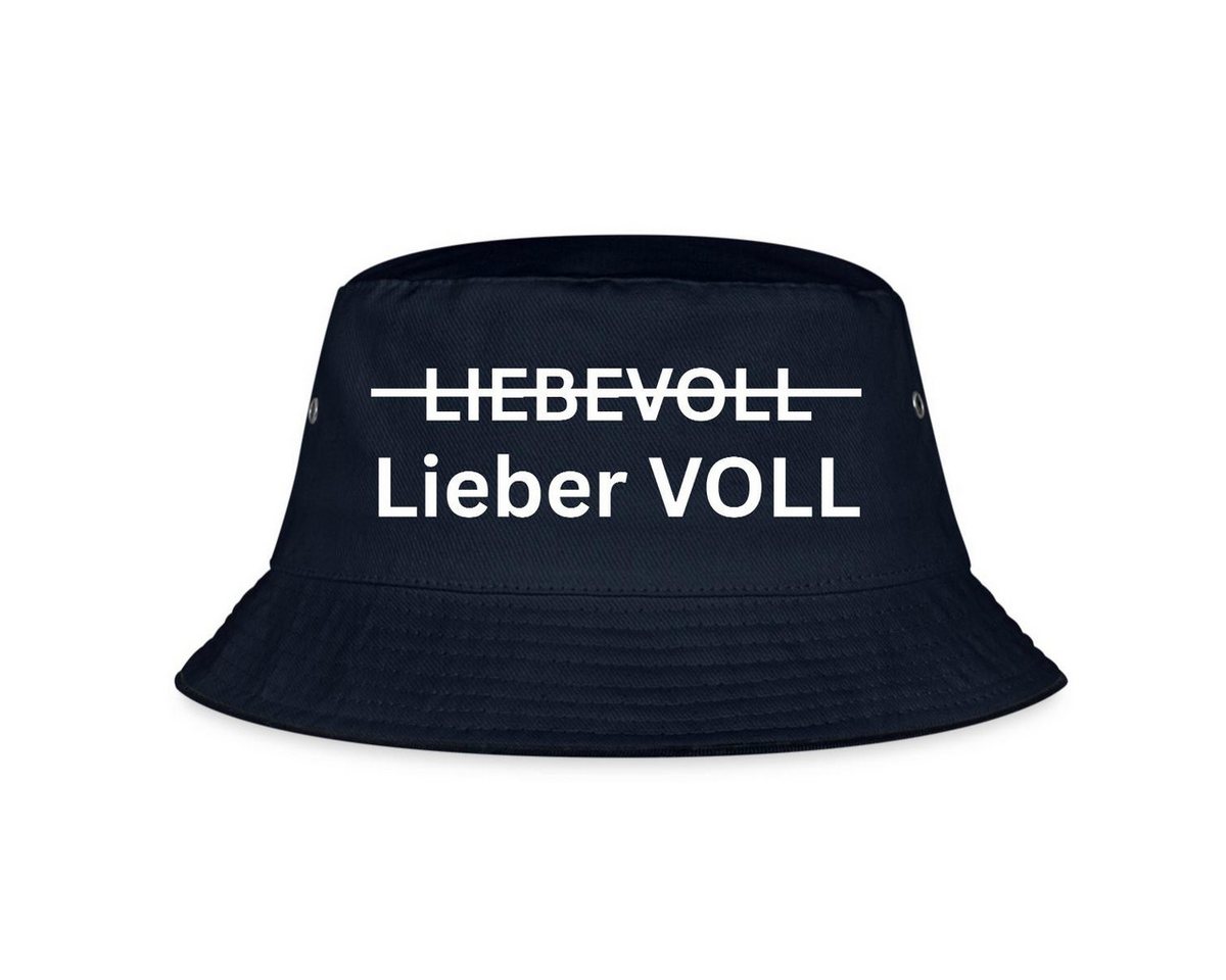 Spreadshirt Sonnenhut Lieber Voll Als Liebevoll Party JGA Malle Fischerhut (1-St)