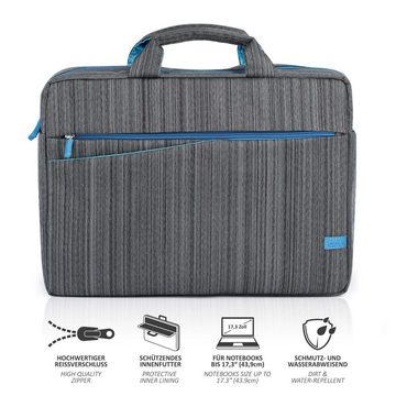 Aplic Laptoptasche, Notebooktasche mit Zubehörfächern für Laptops bis 17,3"(43,9cm) schmutz & wasserabweisend
