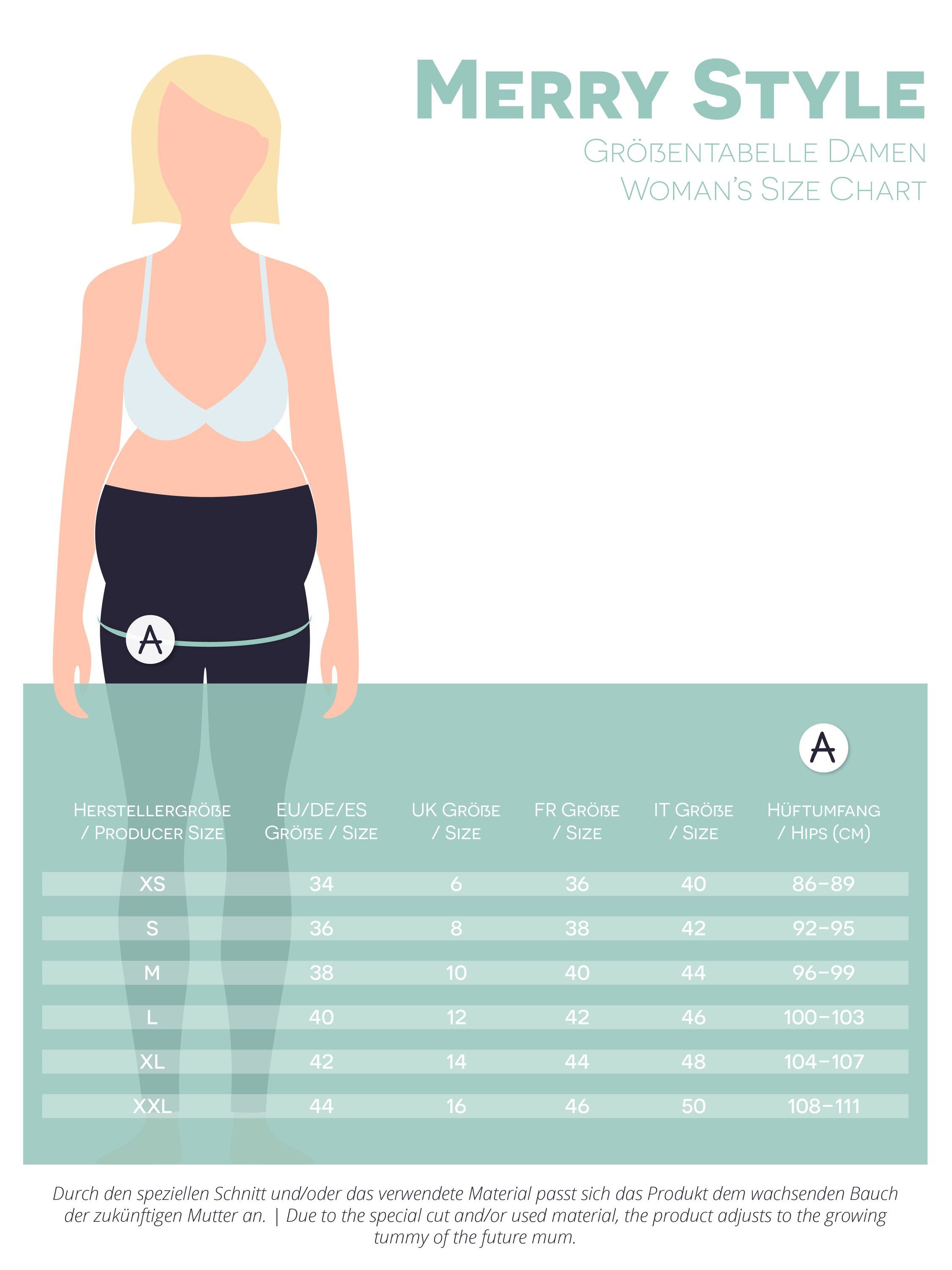 Merry Style Umstandsleggings Damen 3/4 Umstandshose aus Viskose MS10-298 (1-tlg) elastischer Bund