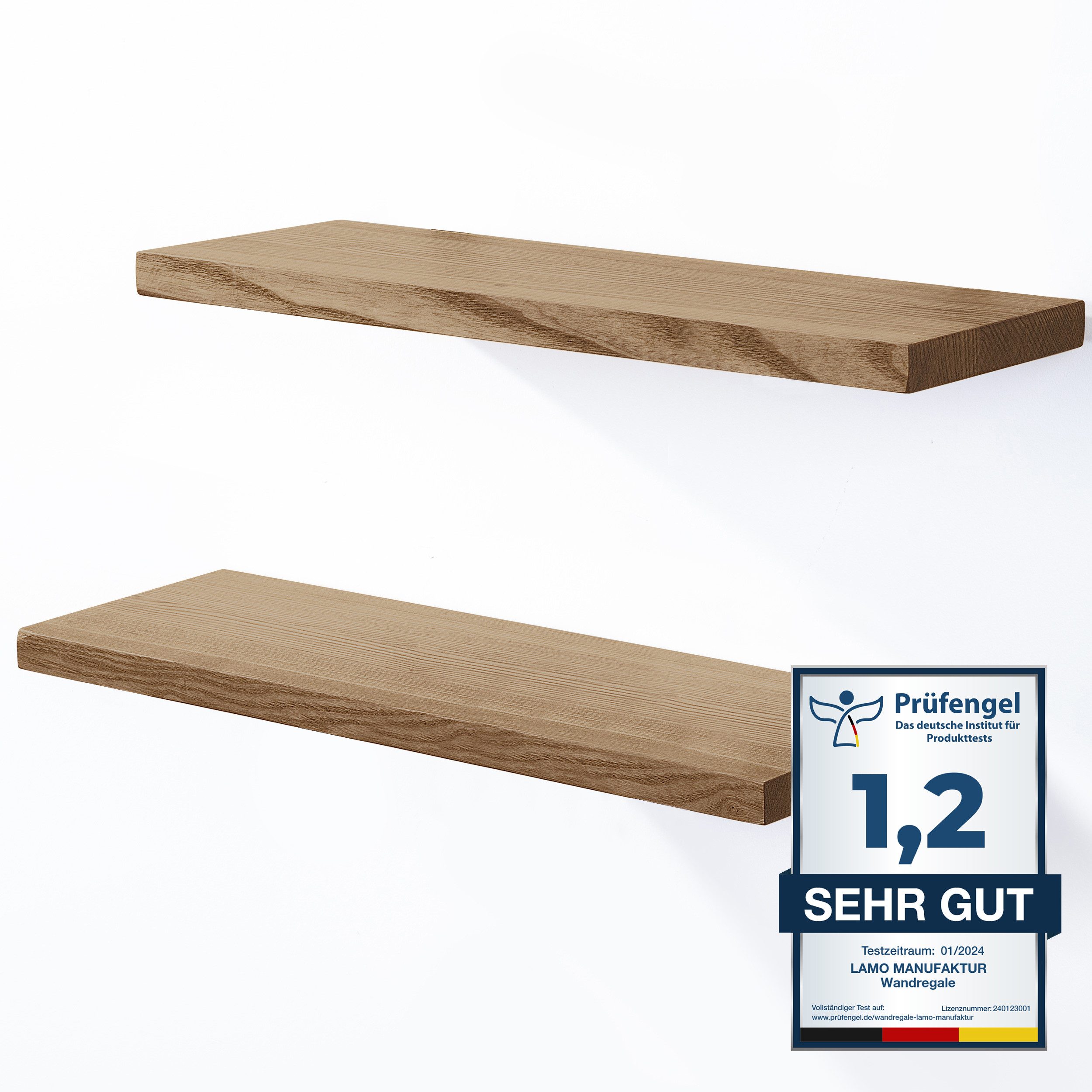 LAMO Manufaktur Wandregal LAMO Manufaktur 2 Stück Wandregal aus Holz 2x 42c günstig online kaufen