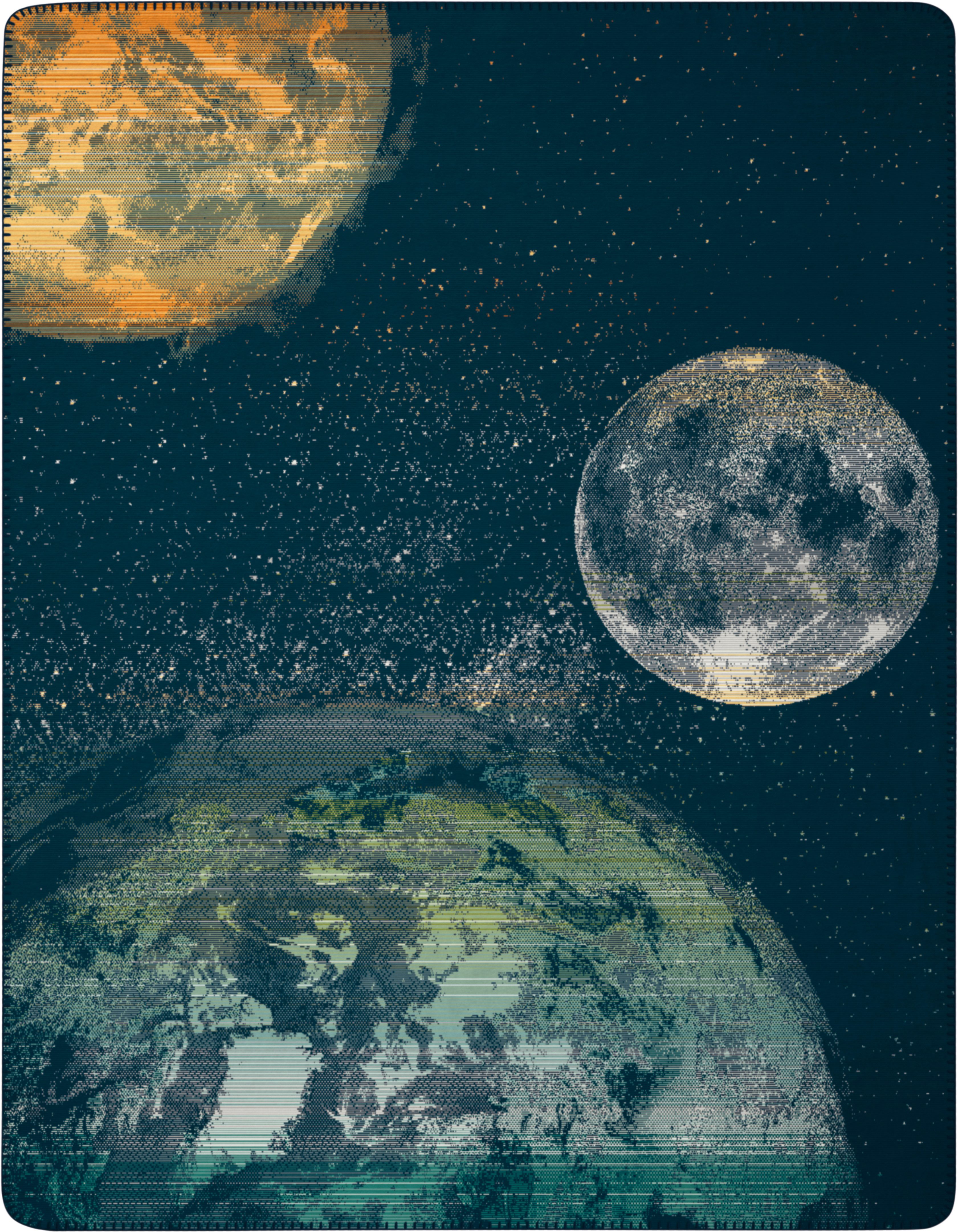 Wohndecke Wohndecke Cosmos, Biederlack, 150 x 200, mit Zierstich