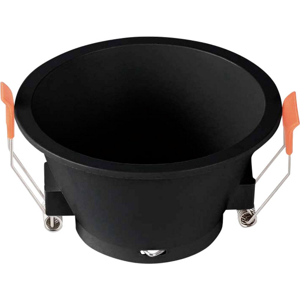 V-TAC Einbauleuchte V-TAC VT-925 GU10 FITTING ROUND-BLACK 6637 Einbaurahmen IP20 Schwa