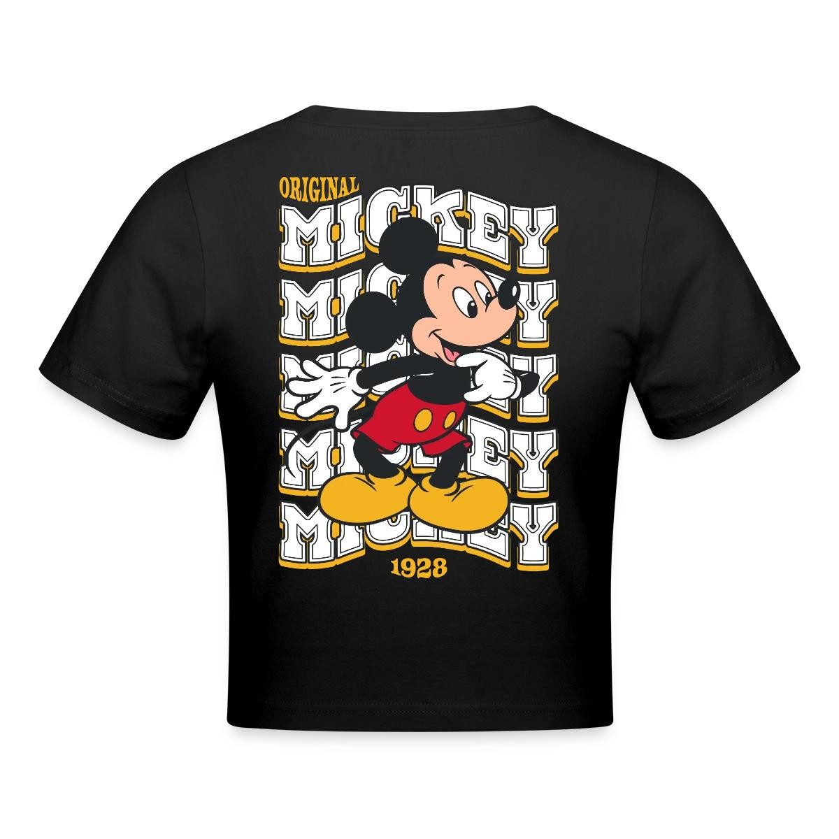 T-Shirt Mickey & Minnie Mickey Mouse Original 1928 Crop Top