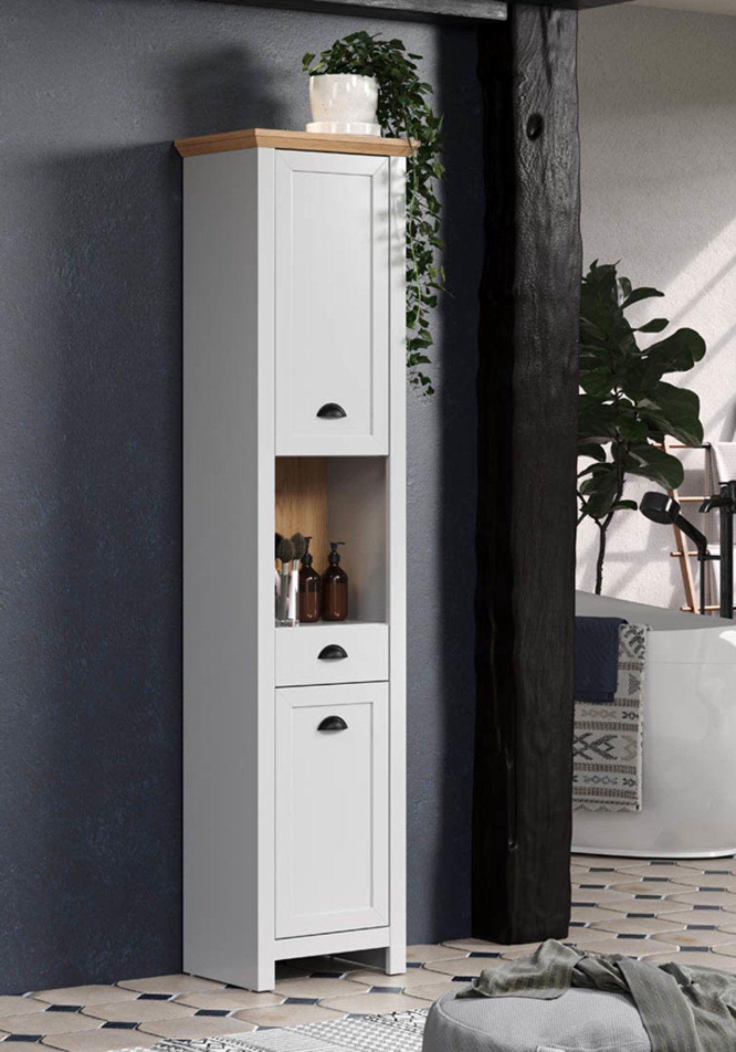 ebuy24 Badezimmerspiegelschrank 1 Schublade, Türen, 1 (1-St) Fach, 2 Landside Badschrank