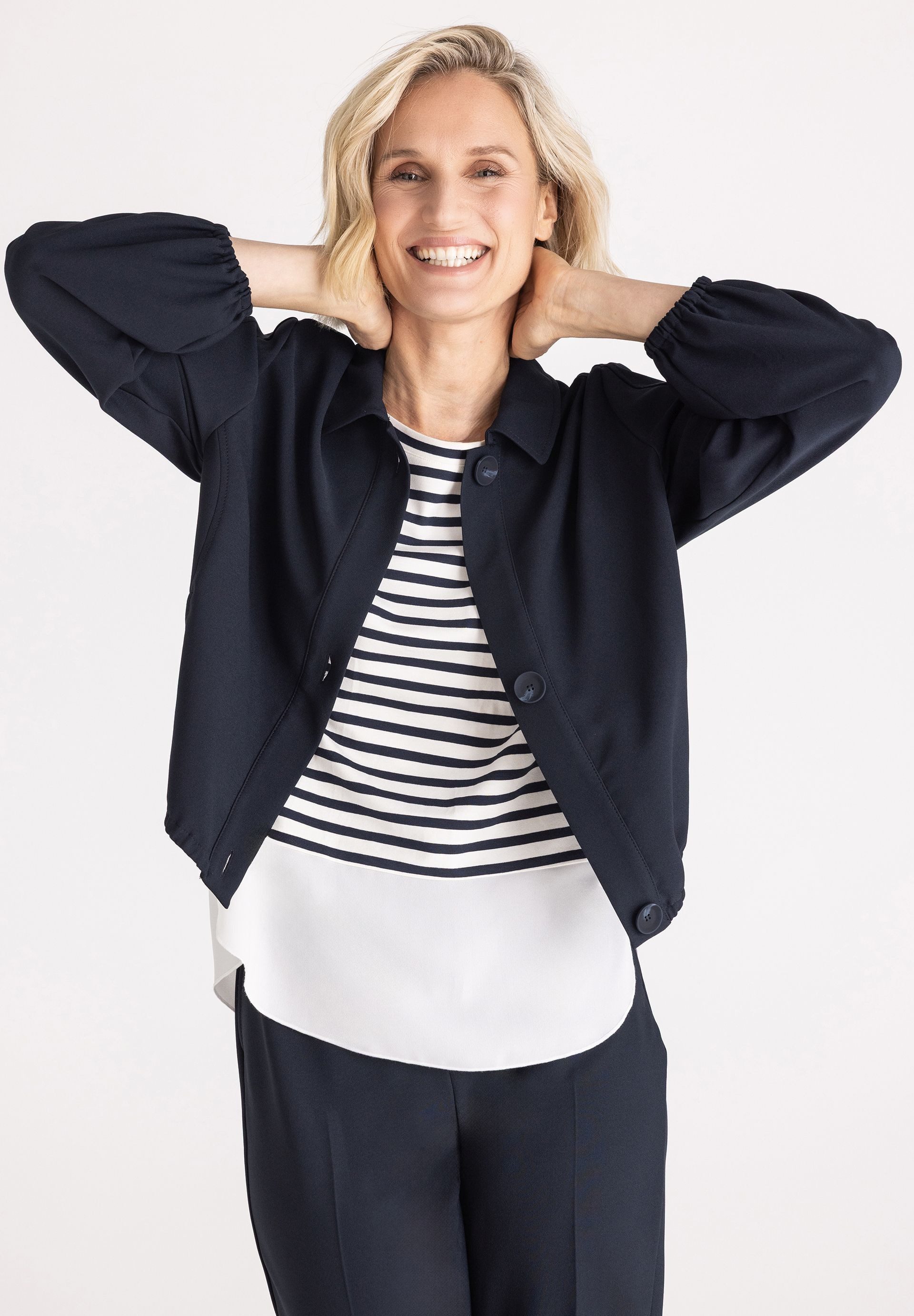 FRANK WALDER Jackenblazer mit elastischem Bund