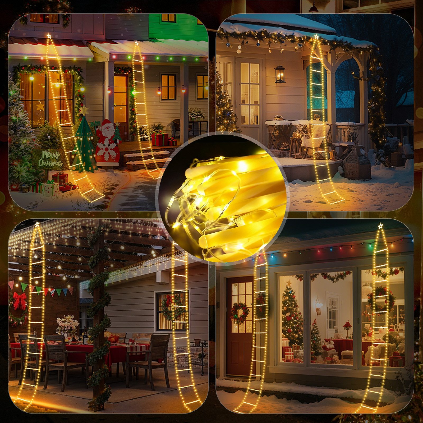 Salcar LED-Lichterkette LED Weihnachts Leiter Lichterkette, 3M LED Weihnach günstig online kaufen