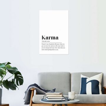 Posterlounge Wandfolie aemmi, Karma Definition (englisch), Wohnzimmer Minimalistisch Illustration