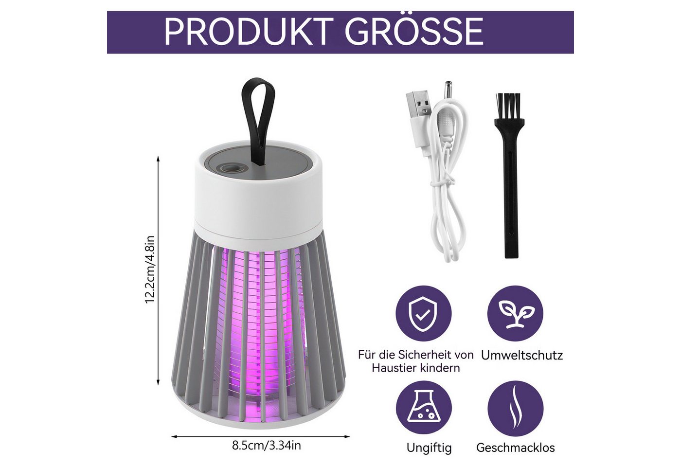 Thumbnail - BlingBin Insektenvernichter Mückenfalle Elektrisch,Mückenlampe,Mücke und Fliegenkillerfalle, Fliegenfalle Elektrisch USB...