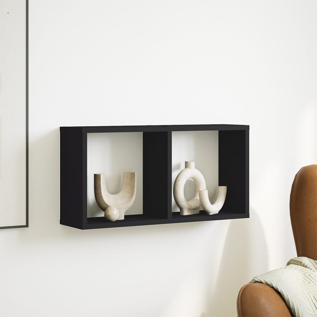 vidaXL Regal Wandschrank 60x16x30 cm Schwarz günstig online kaufen