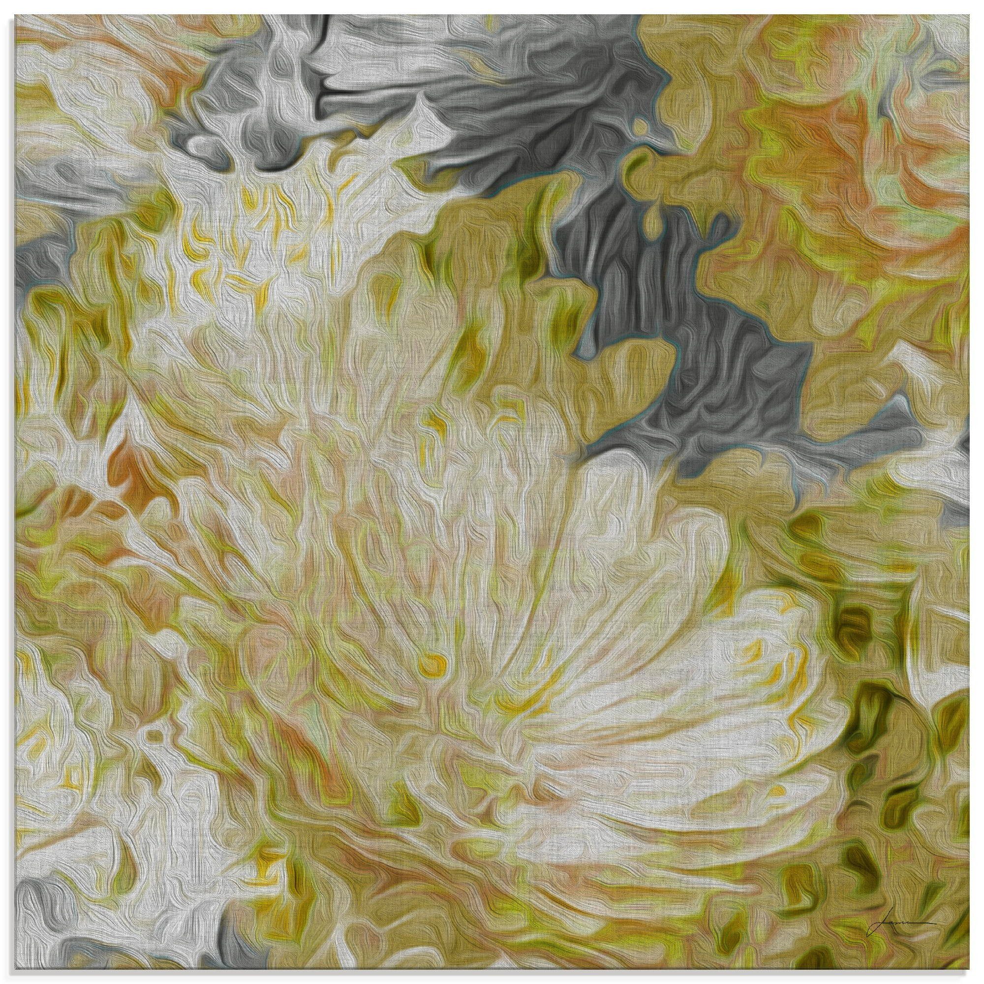 Artland Glasbild der Blumen in St), in verschiedenen II, Sonne Chrysanthemen Größen (1
