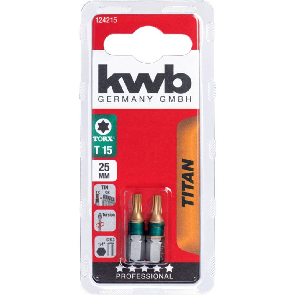 Thumbnail - kwb Torx-Bit TITAN Bits, 25 mm, T 15