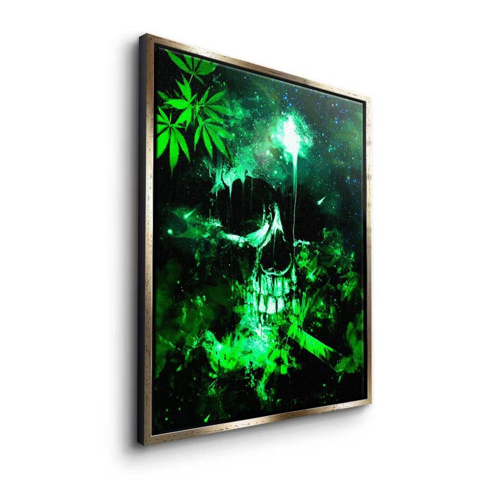Pop - Motivation Leinwandbild, - Art Premium - Toxic Leinwandbild Green - schwarzer Rahmen DOTCOMCANVAS® Mindset