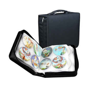 Goods+Gadgets DVD-Hülle CD-Wallet/Mappe & DVD-Tasche, Disc-Organizer Wallt aus robusten Nylon und Seiten aus Stoff
