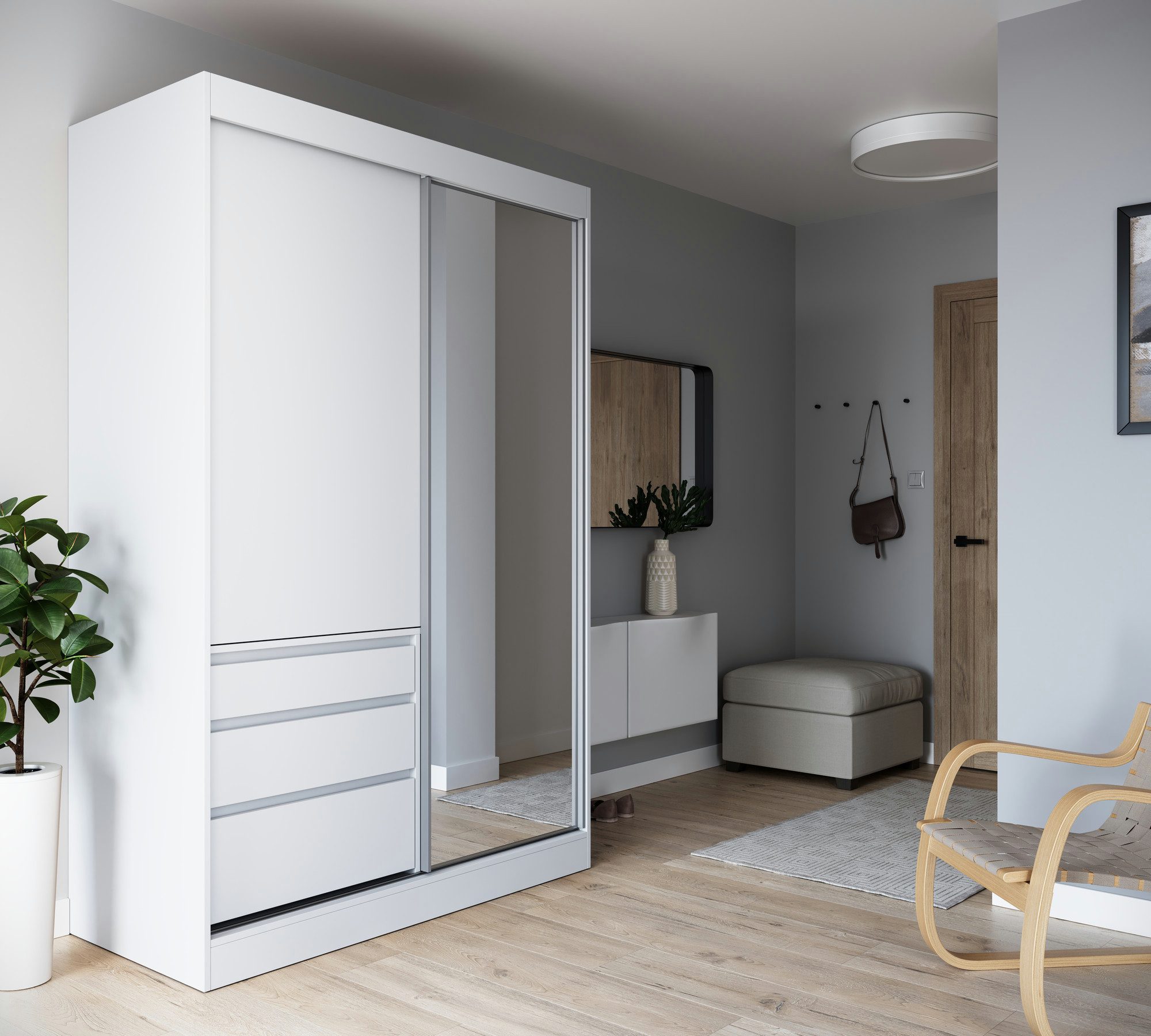 MOEBLO Schiebetürenschrank Havero (Schwebetürenschrank Schrank Garderobe günstig online kaufen
