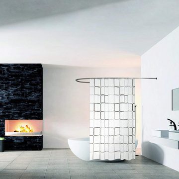 Caterize Duschvorhang Anti-Schimmel Wasserdichter Waschbar Antibakteriell Badewannenvorhang Breite 120 cm (1-tlg)
