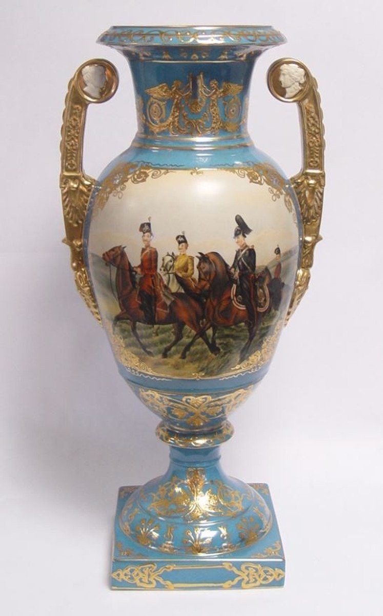- Barock Luxus Griffen Porzellan Vase 2 mit H. Dekoobjekt Vase Casa Padrino cm 55