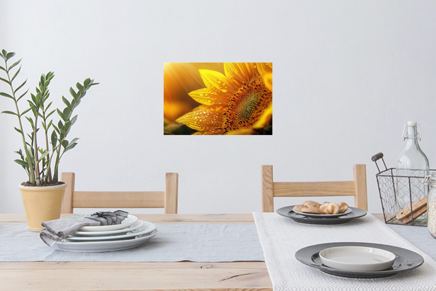 MuchoWow Wandsticker Sonnenblume - Tautropfen - günstig online kaufen