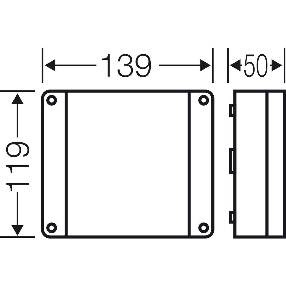 HENSEL Steckdose Hensel 60000765 Abzweigdose halogenfrei, plombierbar (L x B) 139 mm x