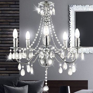 etc-shop LED Pendelleuchte, Leuchtmittel inklusive, Warmweiß, LED 15 Watt Lüster Beleuchtung Kronleuchter Pendel Lampe Acryl
